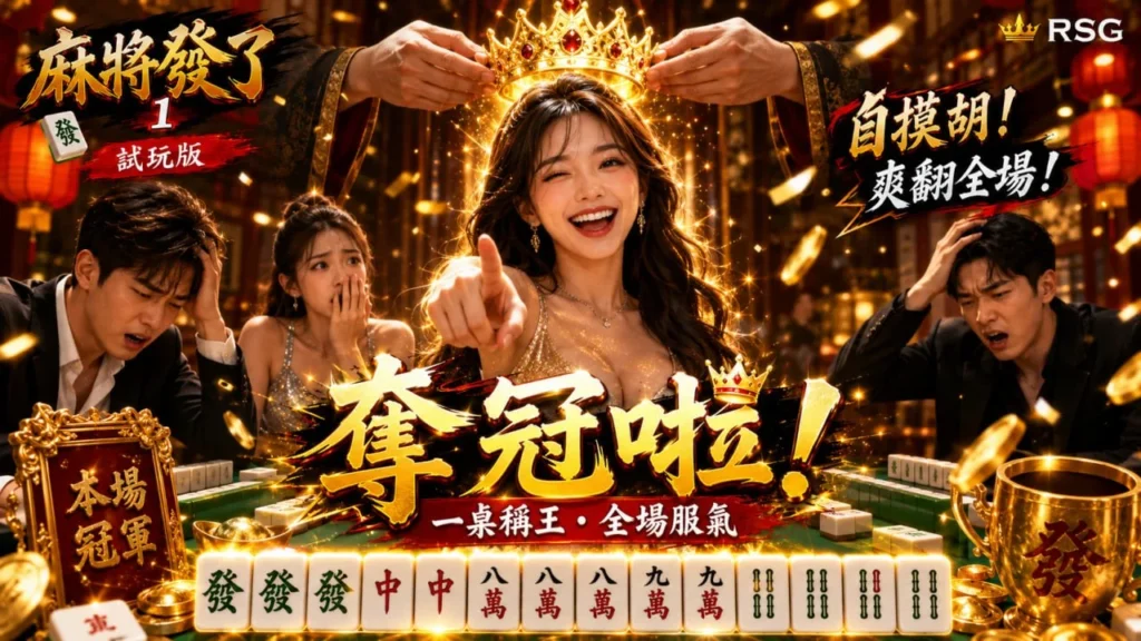 麻將發了試玩版特色玩法展示，呈現自摸胡牌、高爆發獎勵與麻將主題老虎機核心機制。